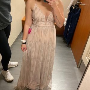 Sequin Hearts Blush Pink Prom Dress